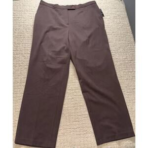 Investments Women’s 18W Slim FX Technology Pants Espresso Brown Straight Leg